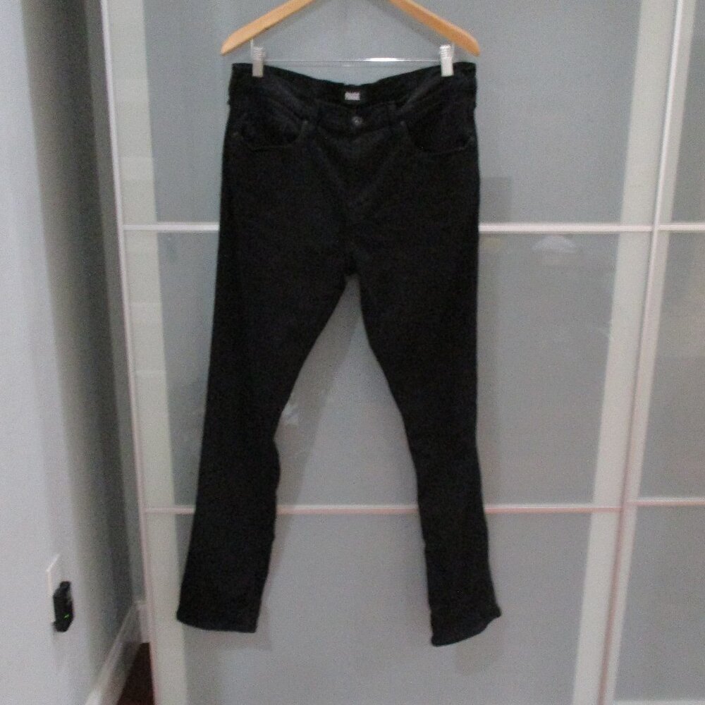 Paige "Federal" Black Straight Leg Jeans